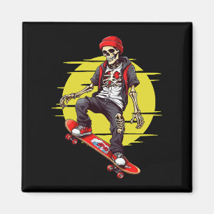 Aimant Skateboard Skeleton