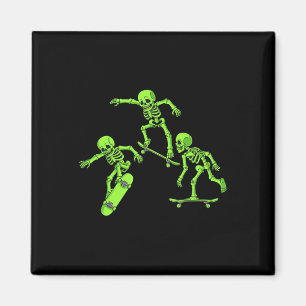 Aimant Skateboard Skeletons Halloween Sketons Garçons Enf