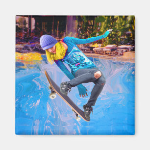 Aimant Skateboarding on Water