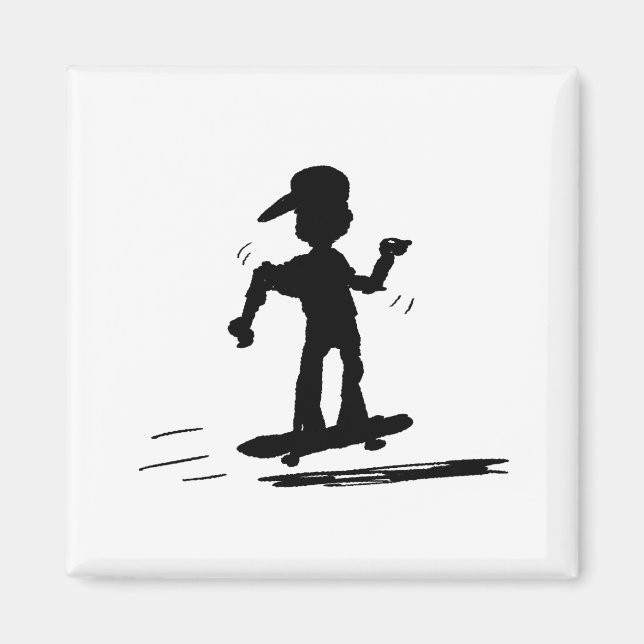 Aimant Skater Kid par Cussdum Designs (Devant)