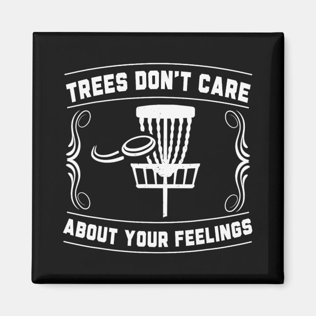 Aimant Ske de golf à disque Trees Don't Care About Your F (Devant)