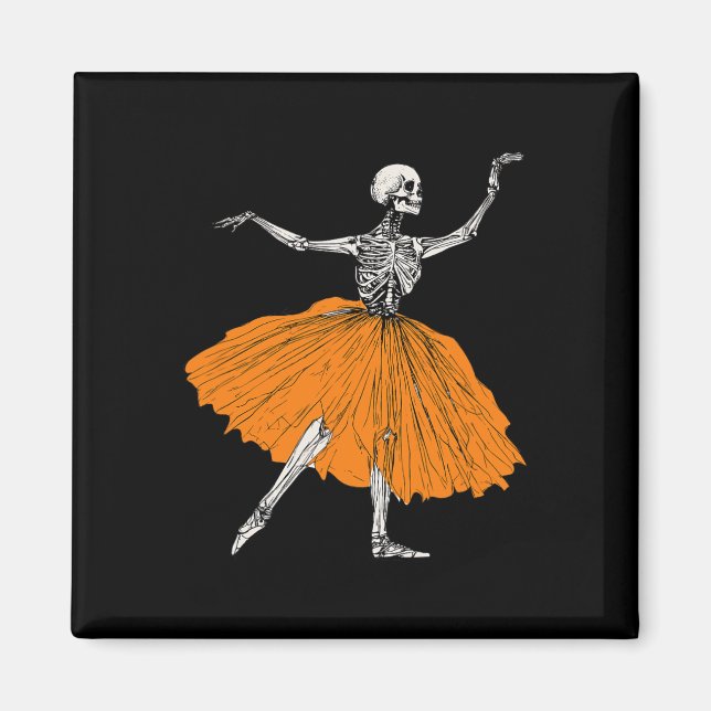 Aimant Skeleton Ballerina Danse Tutu Danseur de ballet Éf (Devant)