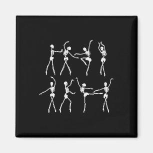 Aimant Skeleton Ballerinas Ballet Dance Cute Halloween Co