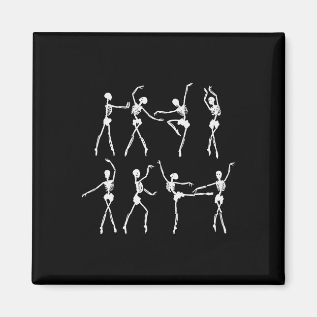 Aimant Skeleton Ballerinas Ballet Dance Cute Halloween Co (Devant)