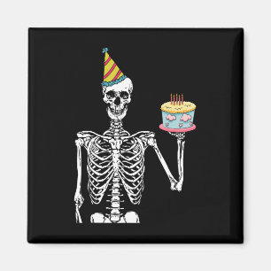 Aimant Skeleton Birthday Party Lazy Halloween Costume Fun