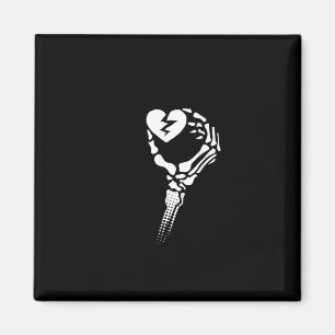 Aimant Skeleton Coeur de main