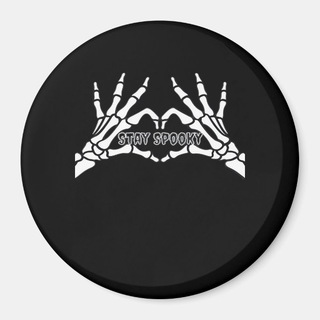 Aimant Skeleton Coeur Et Mains Design Classique (Devant)
