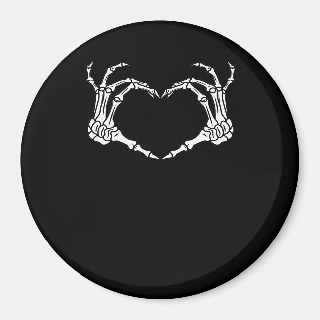 Aimant Skeleton Coeur main Halloween Design (Devant)