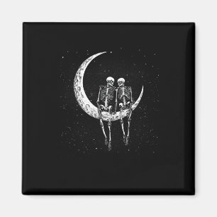 Aimant Skeleton Couple Sur Lune Drôle Costume Halloween M