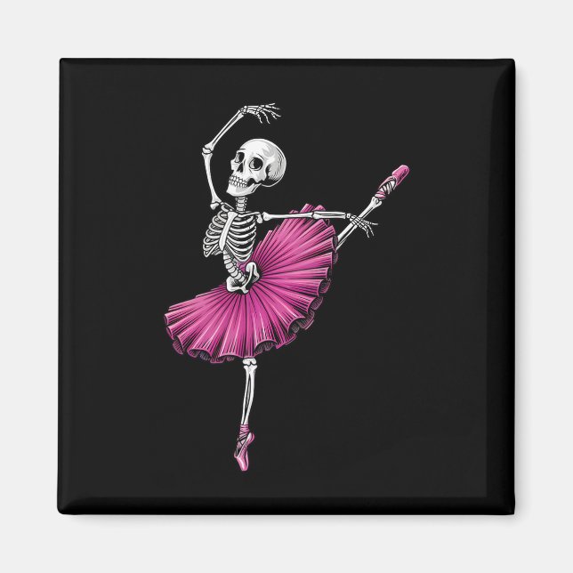Aimant Skeleton Dancing Ballet Amateurs Éffrayant Hallowe (Devant)