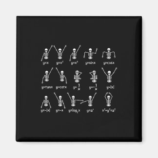 Aimant Skeleton Danse Chiffres Équation Math Enseignant H