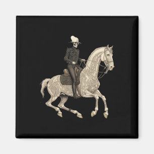 Aimant Skeleton équitation Cheval Cowboy Horse Lover Hall