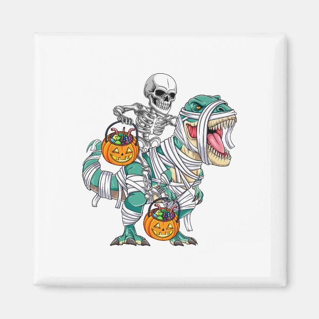 Aimant Skeleton équitation Dinosaur T Rex Fun Kids Boys H (Devant)