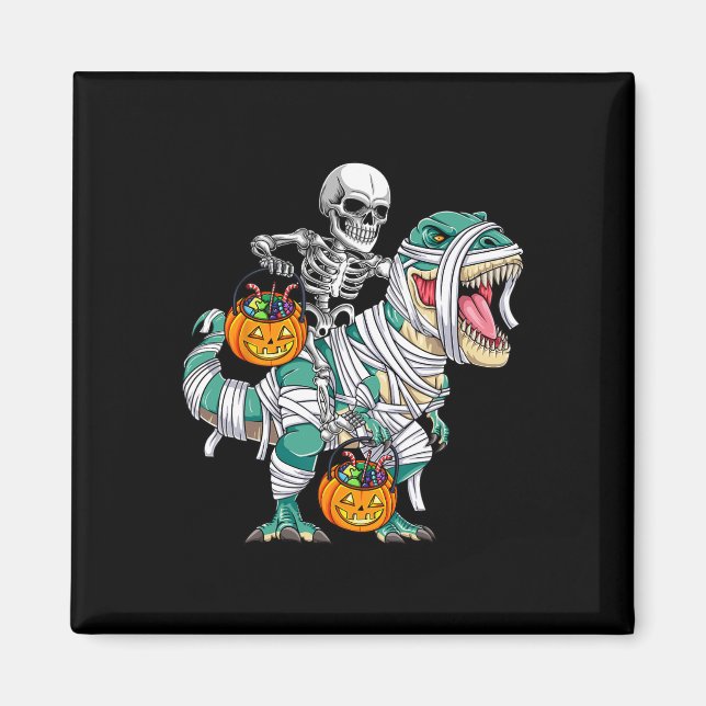 Aimant Skeleton équitation Dinosaur T Rex Fun Kids Boys H (Devant)