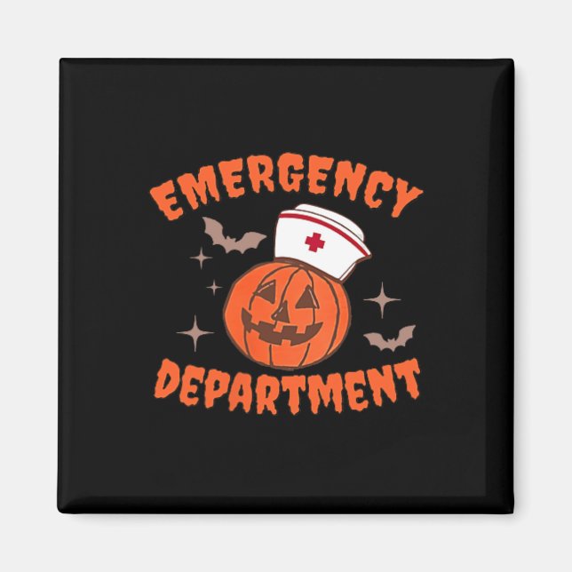 Aimant Skeleton Er Nurse Urgence Département Halloween D (Devant)