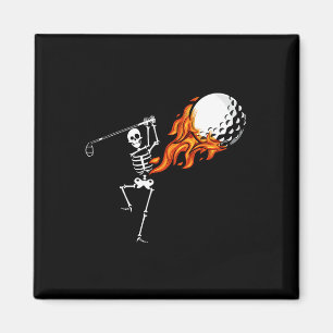 Aimant Skeleton Golf Drôle Halloween Costume de golf Spor