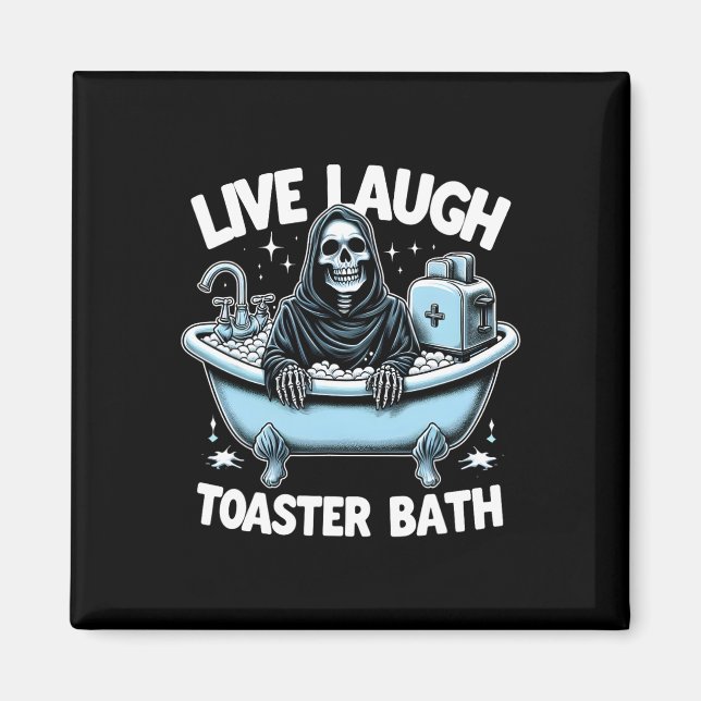Aimant Skeleton Halloween Live Lauder Toaster Bath Design (Devant)