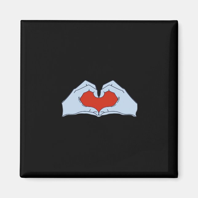 Aimant Skeleton Heart Hands Classic & Basic Halloween (Devant)