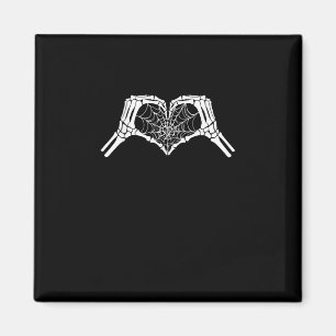 Aimant Skeleton Heart Hands Spiderweb Halloween Éffrayant