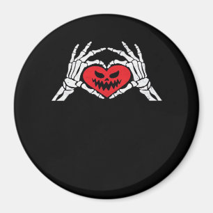 Aimant Skeleton Met Un Coeur Halloween Éffrayant