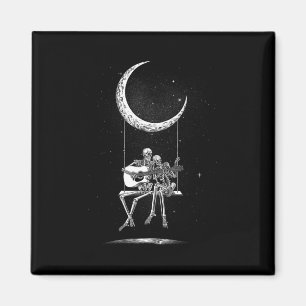 Aimant Skeleton Moon Band Tee - shirts - Rock And Roll Co