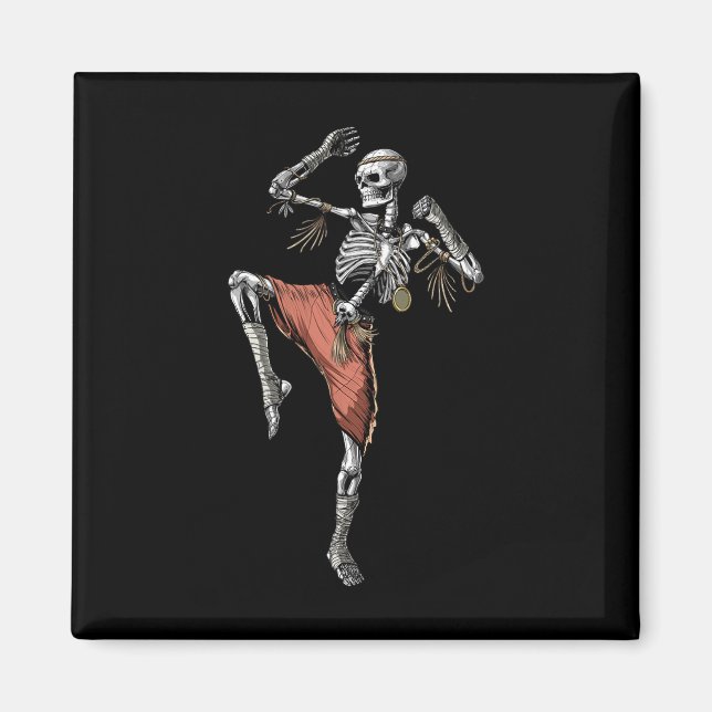 Aimant Skeleton Muay Thai Boxing Karate Kickboxing Martia (Devant)