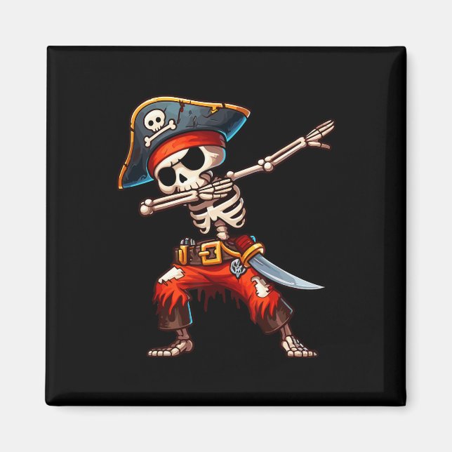 Aimant Skeleton Pirate Halloween Enfants Pirate (Devant)