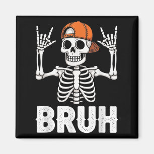 Aimant Skeleton Rock Sur Bruh Halloween Pour Hommes Garço
