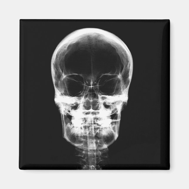 AIMANT SKELETON VISION X-RAY SKULL - B&W (Devant)