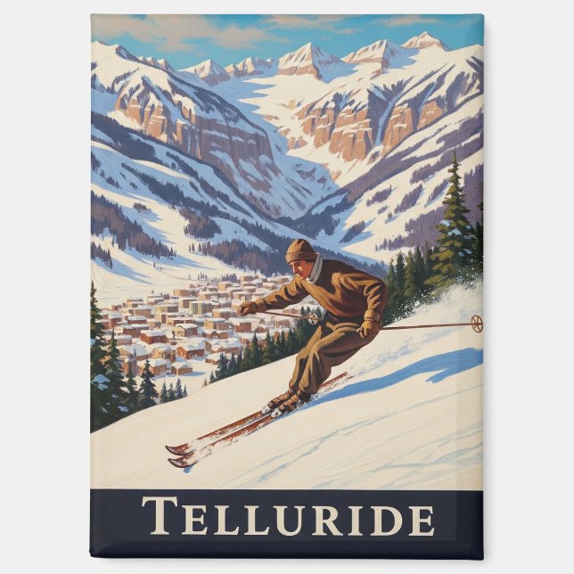 Aimant Ski à Telluride Colorado (Recto)