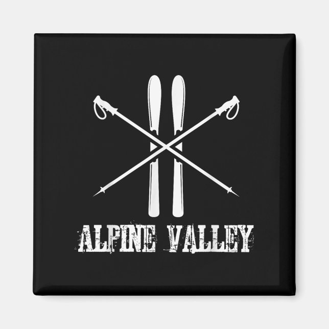 Aimant Ski Alpine Valley Ski Poles de ski Slalom Down H (Devant)