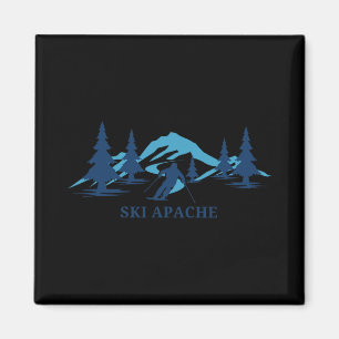 Aimant Ski Apache New Mexico Station de ski Skieur 