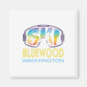 Aimant Ski Bluewood Washington Vacances de ski