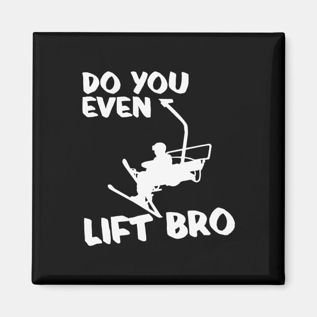 Aimant Ski Cadeau Sports d'hiver - Skier Ski Vous Faites  (Devant)