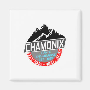 Aimant Ski Chamonix T Chemise Mont Blanc France Para Ski
