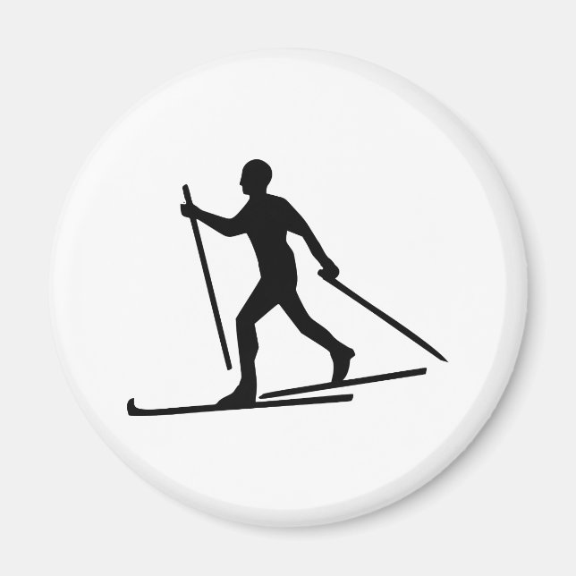 Aimant Ski de fond (Devant)