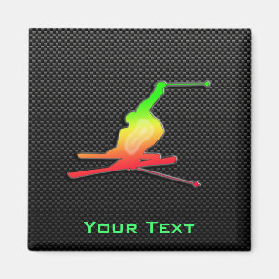 Aimant Ski De Neige Élégant