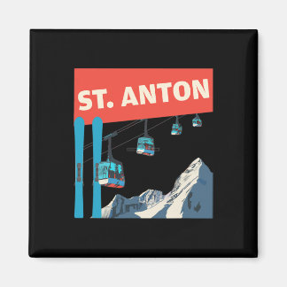 Aimant Ski de St. Anton - Rétro St. Anton Ski