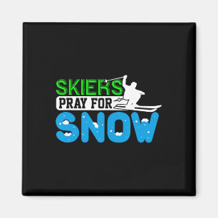 Aimant Ski Et Snowboard Prier Pour Les Skieurs De Neige C
