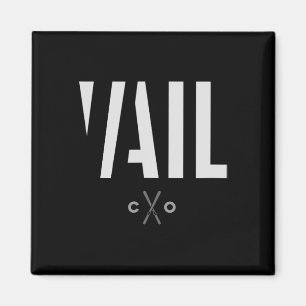 Aimant Ski Graphique Vail Colorado