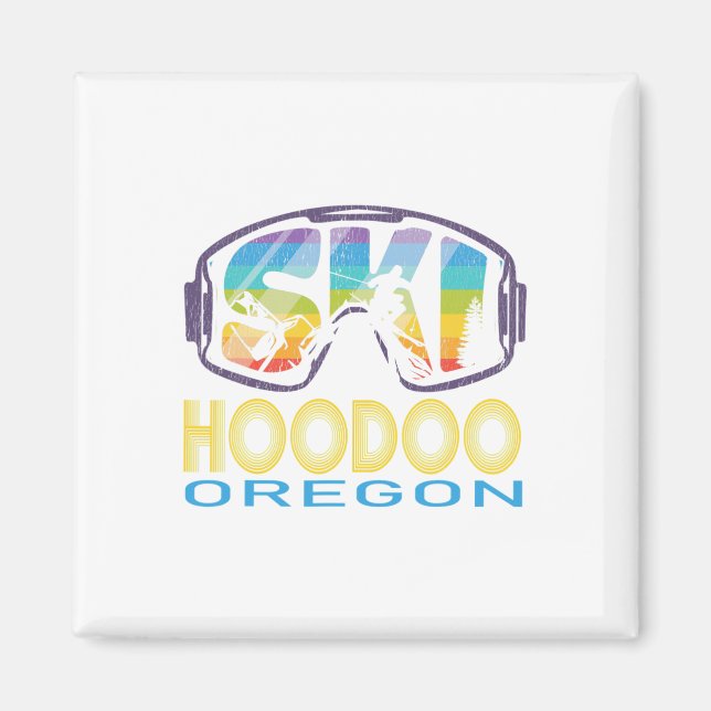 Aimant Ski Hoodoo Oregon Vacances ski (Devant)