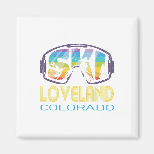 Aimant Ski Loveland Colorado Vacances ski (Devant)