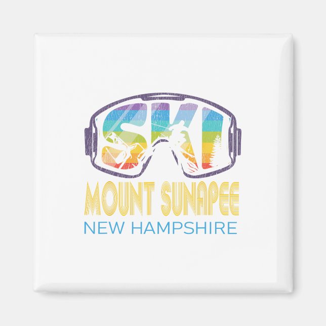 Aimant Ski Mont Sunapee New Hampshire Vacances ski (Devant)