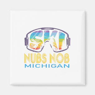 Aimant Ski Nubs Nob Michigan Vacances ski