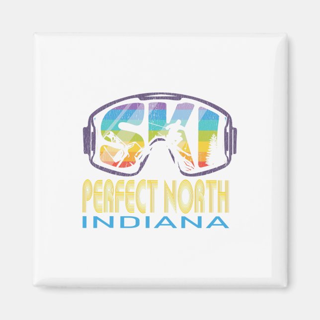 Aimant Ski Parfait Nord Indiana Vacances Ski (Devant)