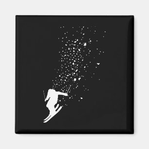 Aimant Ski - Ski Freestyle Freeski Sports d'hiver Skieur