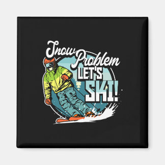 Aimant Ski Skiing Winter Sport Snow Problem Let's Ski 