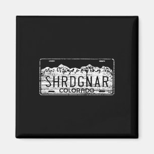 Aimant Ski Snowboard Colorado Licence Plaque Shredding Gn