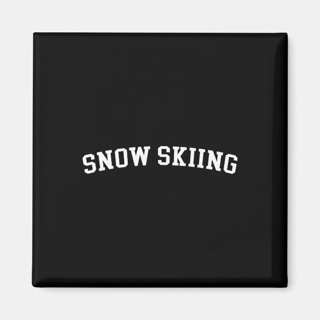 Aimant Ski sur neige _1  (Devant)