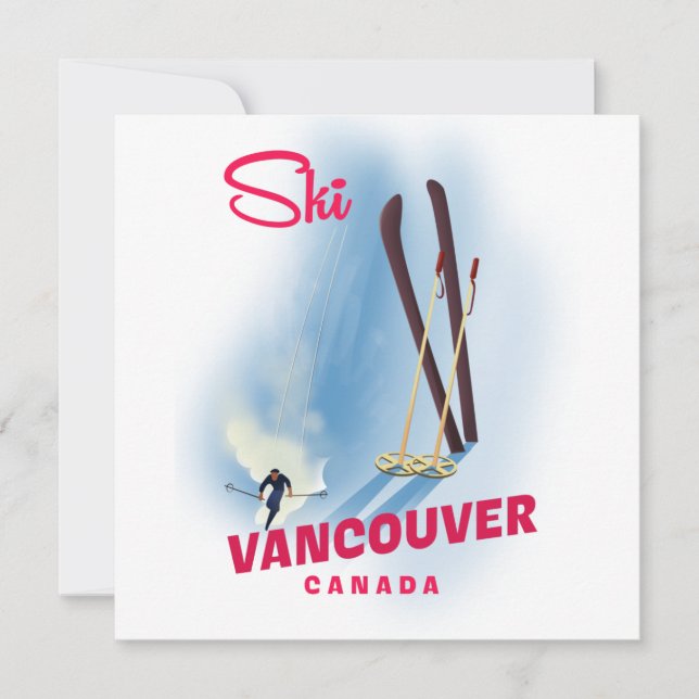 Aimant Ski Vancouver Canada (Devant)